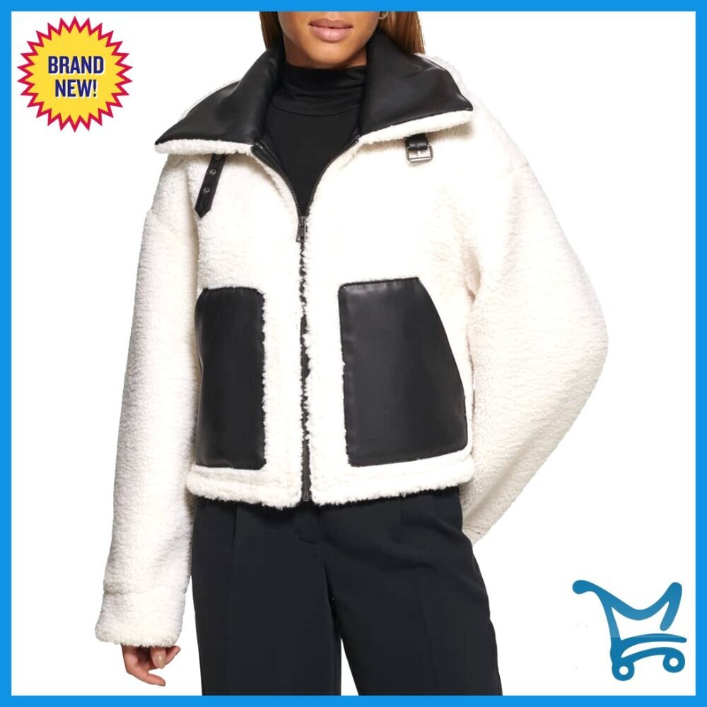 Reversible Sherpa Faux Leather Shorty Jacket, Two Looks in One